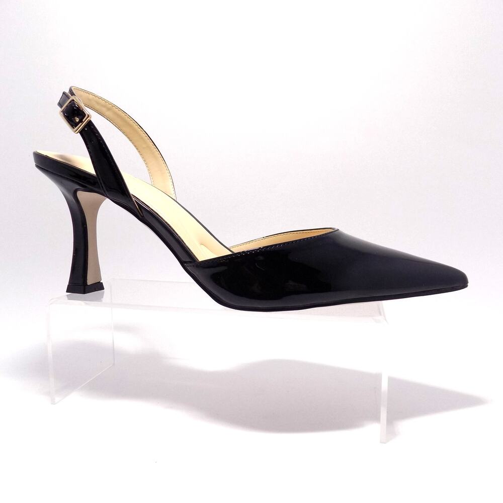 Jessica Simpson Fiseha Slingback Pointed Black Toe Pumps Women's- Size 10